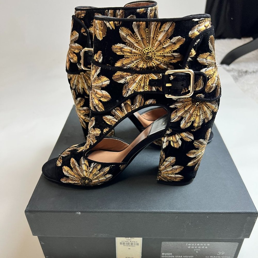 Laurence Dacade Suede Floral Print Boots